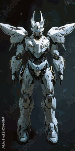 White Futuristic Robot Suit 
