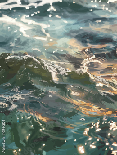Sparkling Ocean Water 
