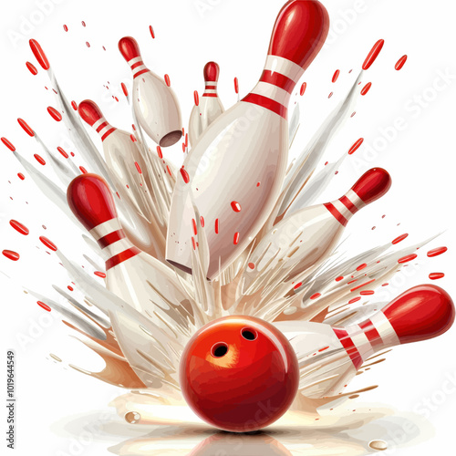 Bowling Ball Strike Splash  
