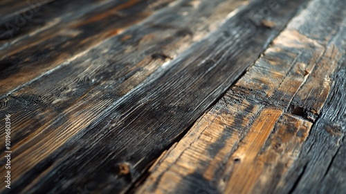 Dark Aged Wood Plank table 