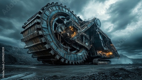 Massive Excavator Machine in a Coal Mine photo