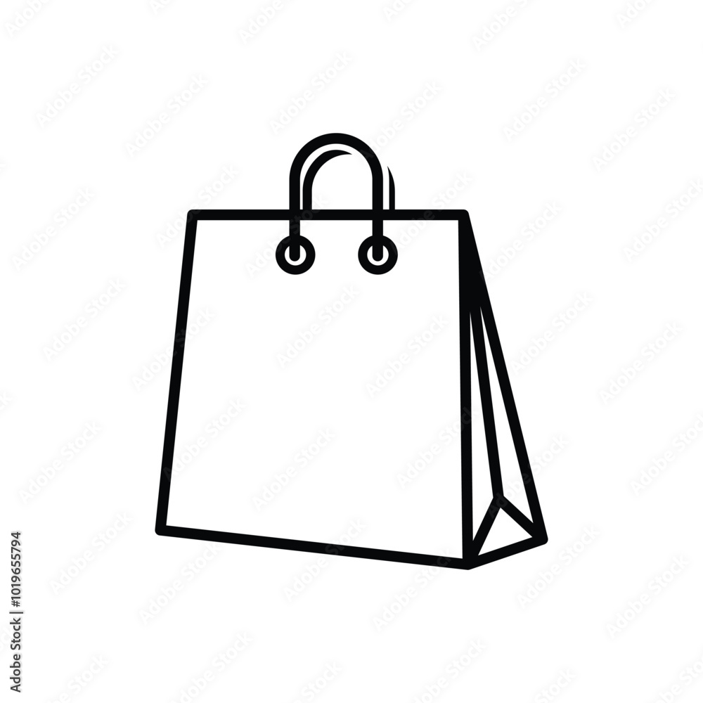 shoping bag outlines icon shoping bag outlines icon