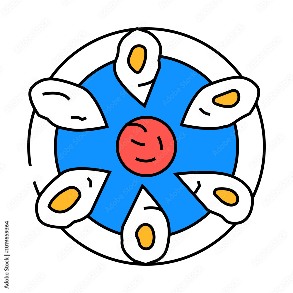 Obraz premium oyster bar sea cuisine line icon vector. oyster bar sea cuisine sign. isolated symbol illustration