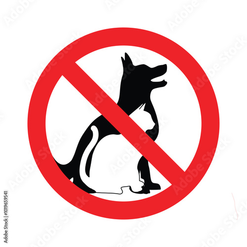  cat dogs sign no entry sign