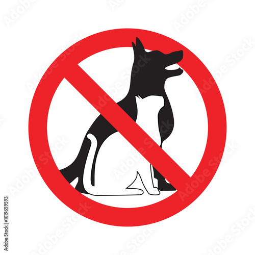  cat dogs sign no entry sign
