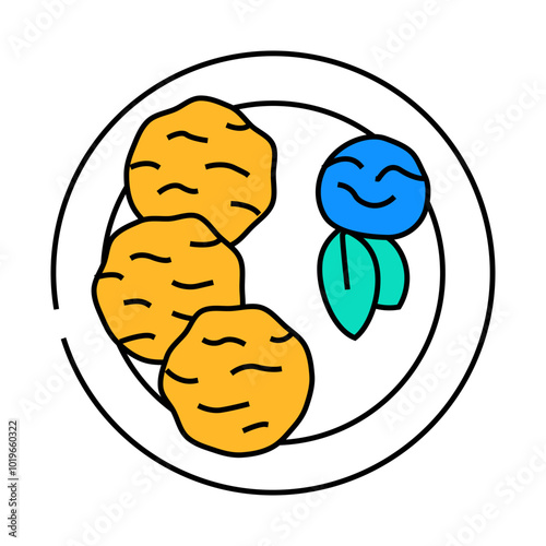 crab cake sea cuisine line icon vector. crab cake sea cuisine sign. isolated symbol illustration