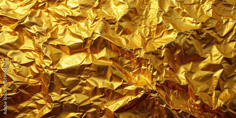 Abstract Wrinkled Golden Foil Texture, a Luxurious and Elegant Background for Design Projects Abstract Wrinkled Golden Foil Texture, a Luxurious and Elegant Background for Design Projects