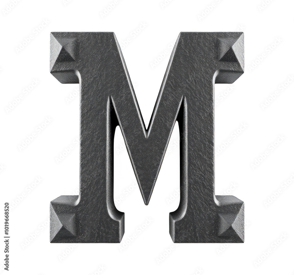 Metallic Letter 'M' with Transparent Background for Design and Overlay Use Metallic Letter 'M' with Transparent Background for Design and Overlay Use