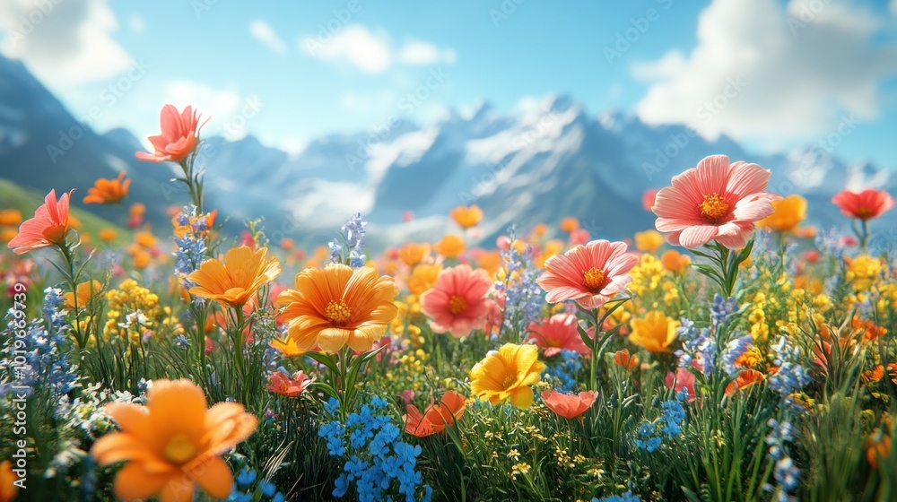 A dramatic image of wildflowers A dramatic image of wildflowers