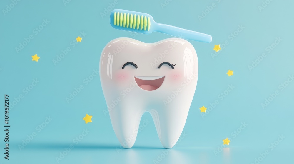 smiling anthropomorphic tooth character, cute smiling anthropomorphic tooth character, cute