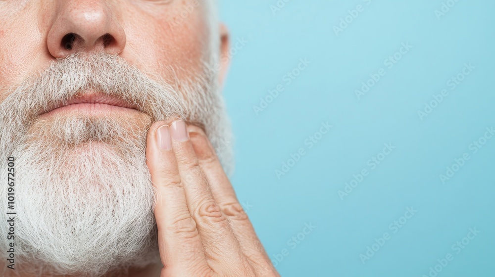 elderly gentleman experiencing oral pain, rich elderly gentleman experiencing oral pain, rich