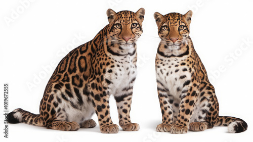 Two Majestic Clouded Leopards in Their Natural Habitat photo