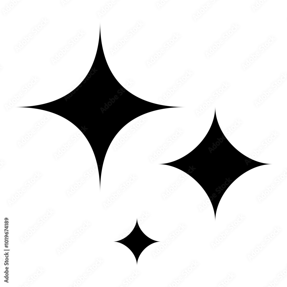 Elements of stars in black based color Elements of stars in black based color