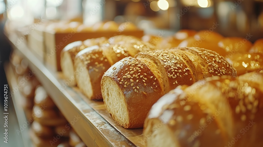 Bread in a bakery shop : Generative AI Bread in a bakery shop : Generative AI