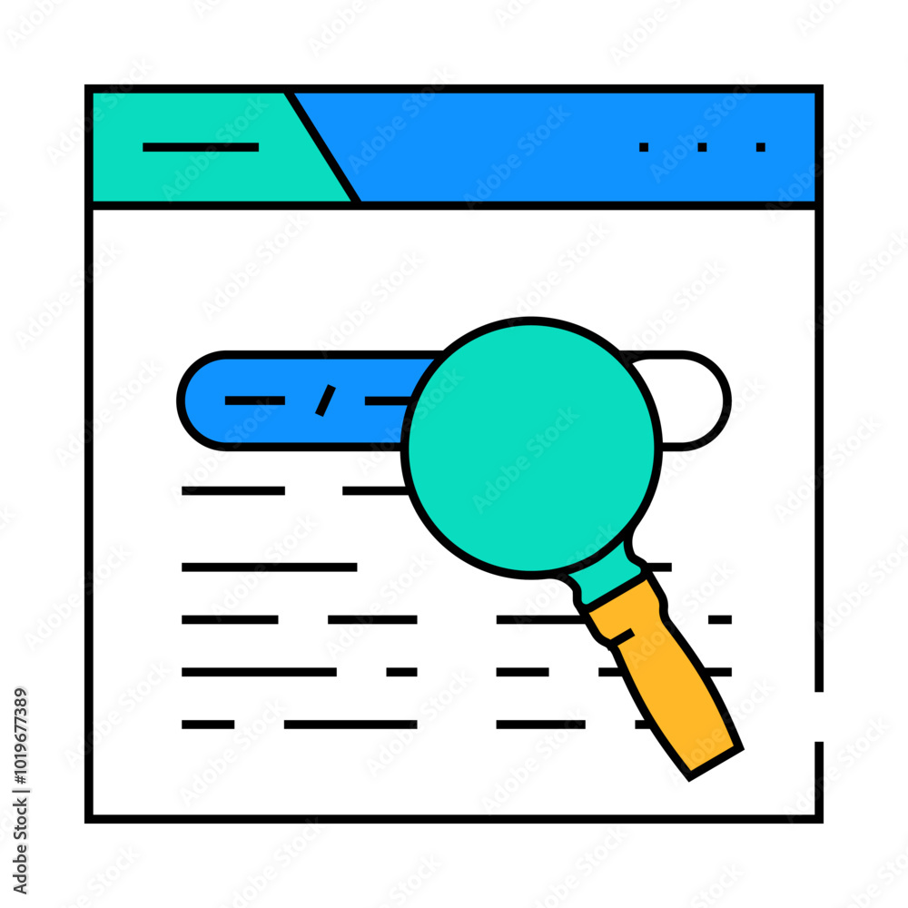 seo friendly url line icon vector. seo friendly url sign. isolated symbol illustration seo friendly url line icon vector. seo friendly url sign. isolated symbol illustration