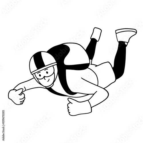Man skydiving