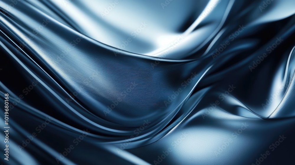 Obraz premium Abstract Wavy Pattern in Deep Blue Hues