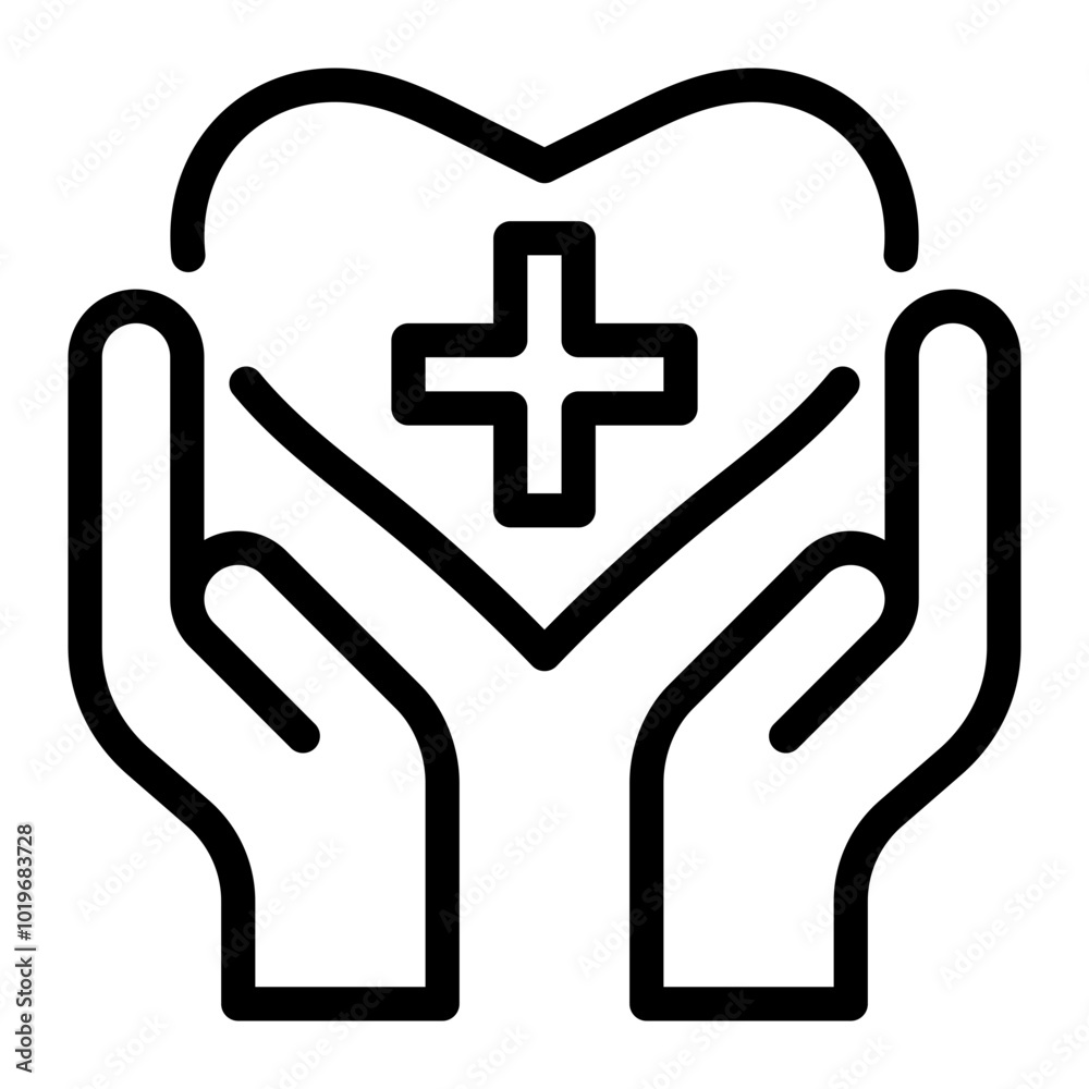 healthcare Icon. vector icon with outline style healthcare Icon. vector icon with outline style