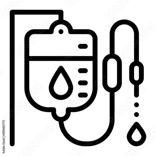 infusion Icon. vector icon with outline style