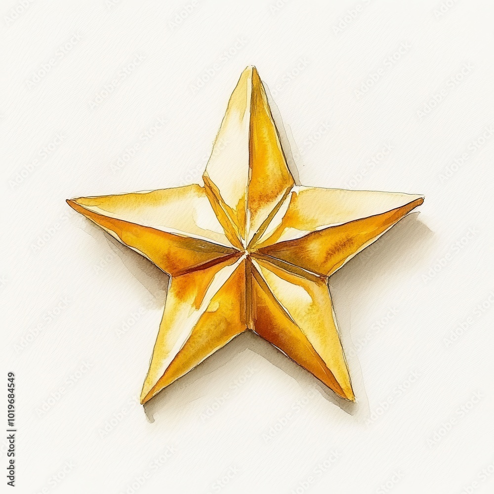 A golden Christmas star to top the tree