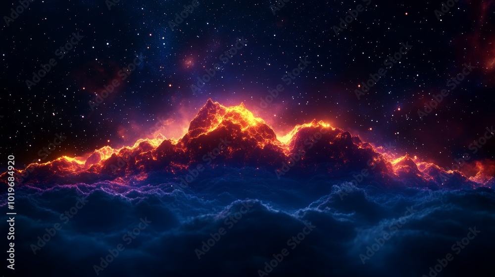 Crystalline mountain peaks on a floating island in space, glowing jellyfish swimming like clouds, constellations of ancient animals twinkle in the vast cosmos Crystalline mountain peaks on a floating island in space, glowing jellyfish swimming like clouds, constellations of ancient animals twinkle in the vast cosmos