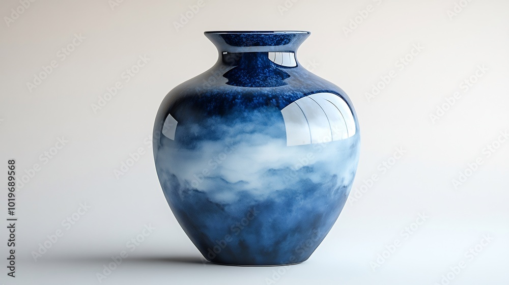 Decorative vase isolated on a clean white background modern and artistic Decorative vase isolated on a clean white background modern and artistic