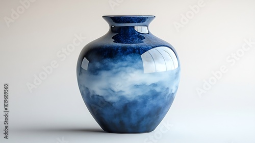 Decorative vase isolated on a clean white background modern and artistic