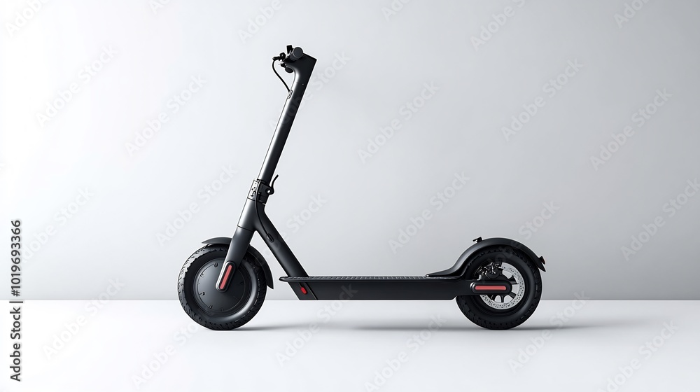Electric scooter isolated on a clean white background minimalist and modern design
