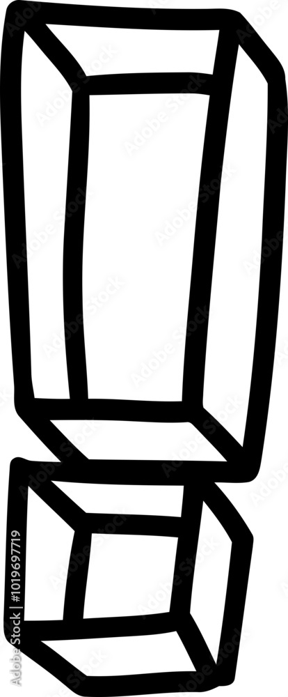 Hand drawn exclamation mark Hand drawn exclamation mark