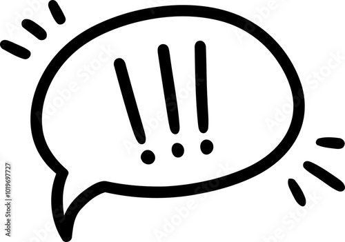 Hand drawn exclamation mark