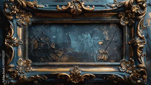 Luxury vintage frame for paintings, mirrors or photo as background 