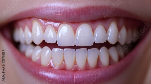 Visual comparison of a smile, from crooked teeth before braces to beautifully aligned teeth after 18 months of orthodontic treatment