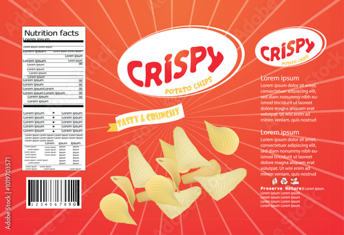 crispy tamplate potato desing vactor 