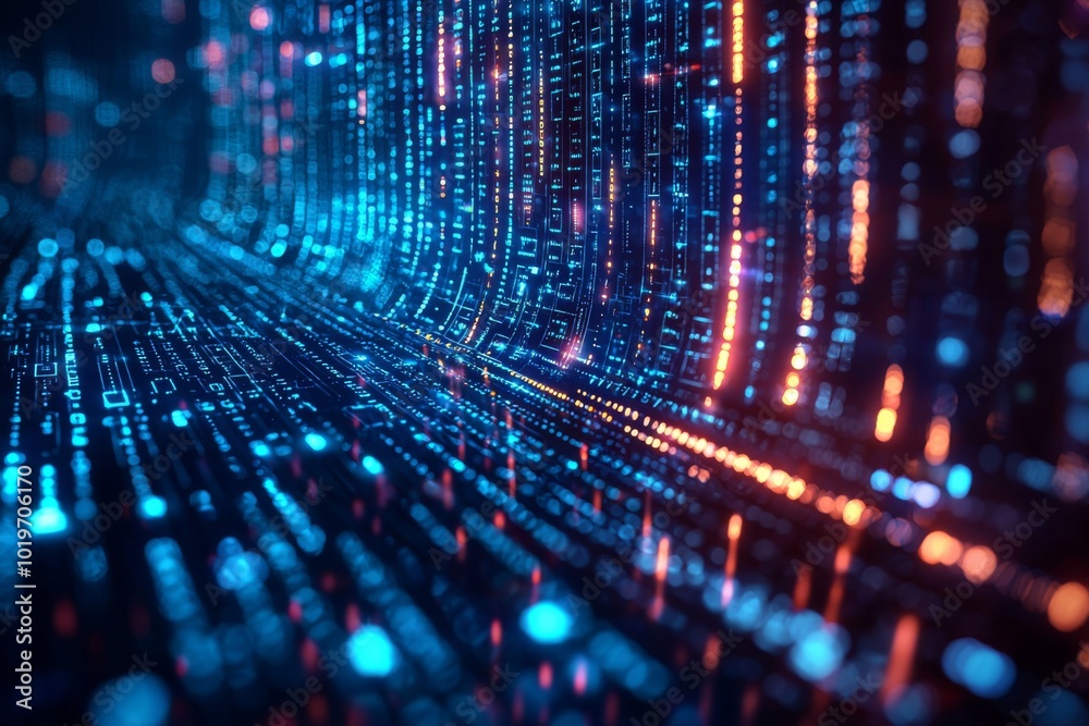 Digital Technology background of data and network Digital Technology background of data and network