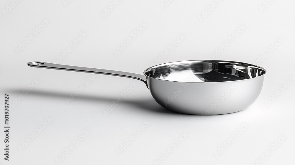 Measuring pan-frying isolated on a clean white background minimalist and functional design Measuring pan-frying isolated on a clean white background minimalist and functional design