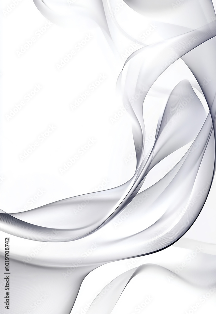 Fototapeta premium Rippled White Silk Satin Fabric Texture Background Subtle watercolor texture background with soft, muted tones and gentle gradients, ideal for creative design projects, digital art, and elegant statio