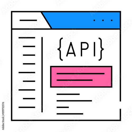 api documentation technical writer line icon vector. api documentation technical writer sign. isolated symbol illustration