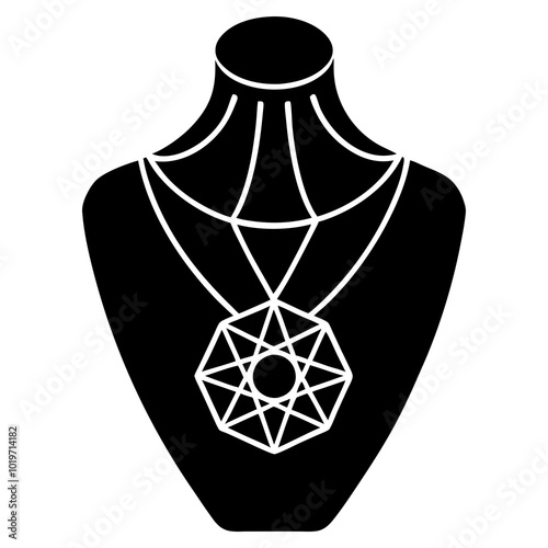 Jewelry silhouette icon isolated