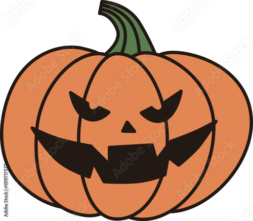 Clip art of simple jack-o-lantern