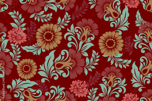 damask pattern with a classic floral design.African embroidery patterns, paisley, boho, floral ikat, ethnic floral designs, ikat sari, ikat patterns and ethnic patterns.