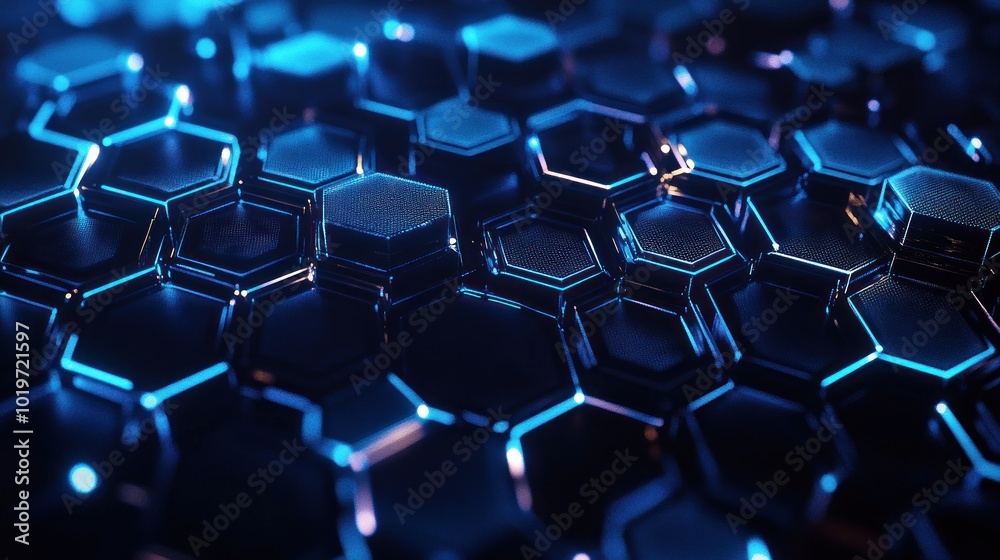 Abstract Blue Hexagon Pattern Abstract Blue Hexagon Pattern