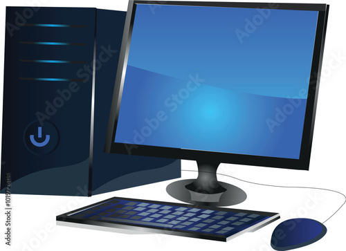 computer desk template vactor desing