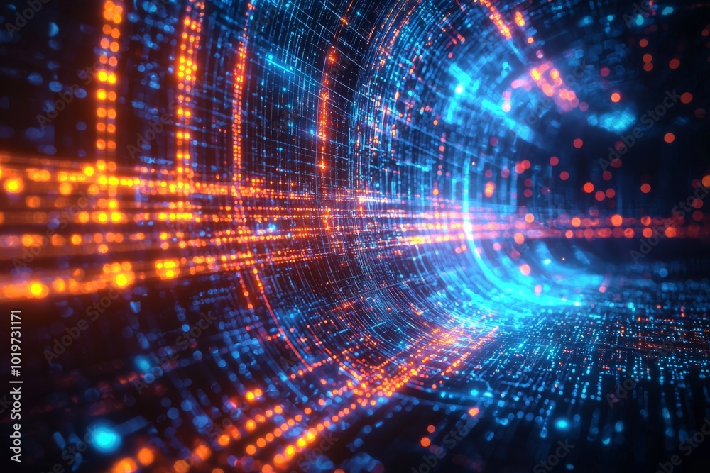 Digital Technology background of data and network Digital Technology background of data and network