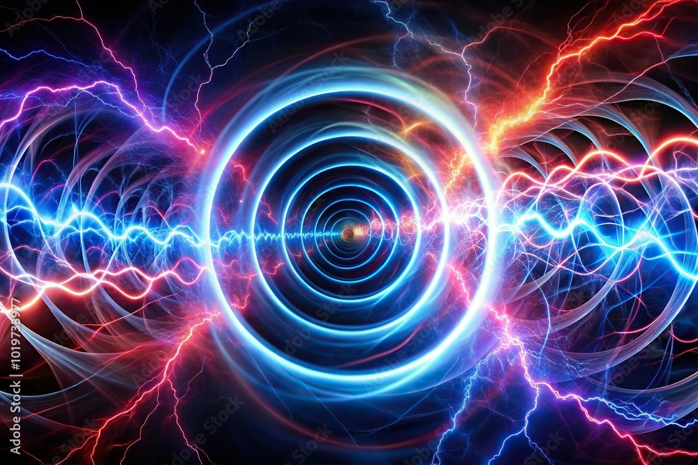 Asymmetrical Electric spirals on clear evoke the pulsing heart of modernity Asymmetrical Electric spirals on clear evoke the pulsing heart of modernity