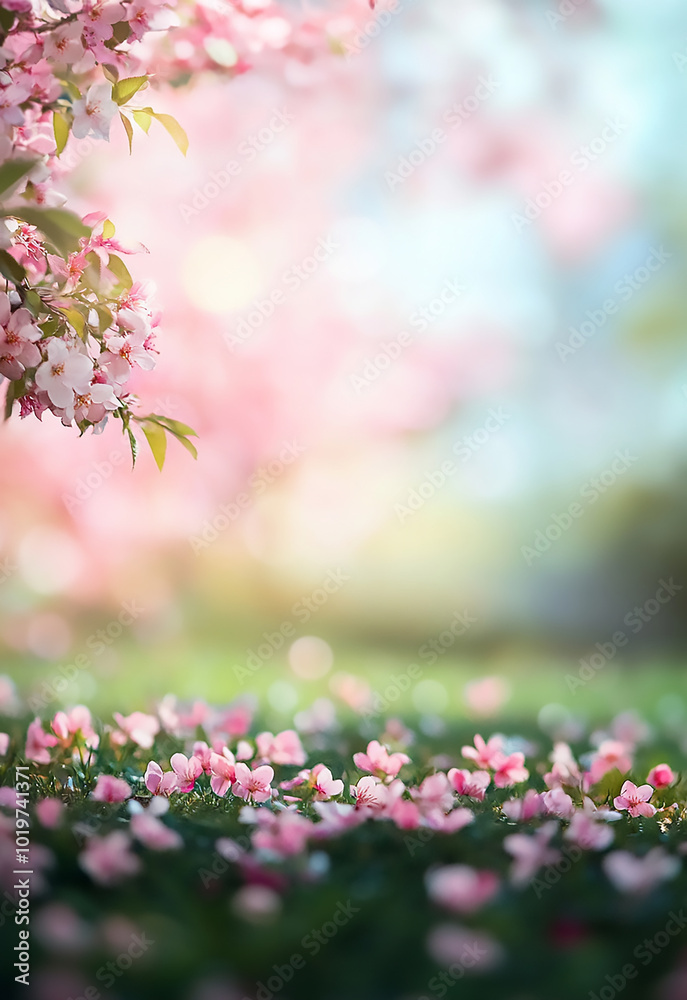 A close-up of delicate white blossoms on a branch, bathed in the warm glow of the spring sun magic spring background with copy space. A close-up of delicate white blossoms on a branch, bathed in the warm glow of the spring sun magic spring background with copy space.