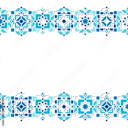 Oriental Ornament Design with Silhouette Texture