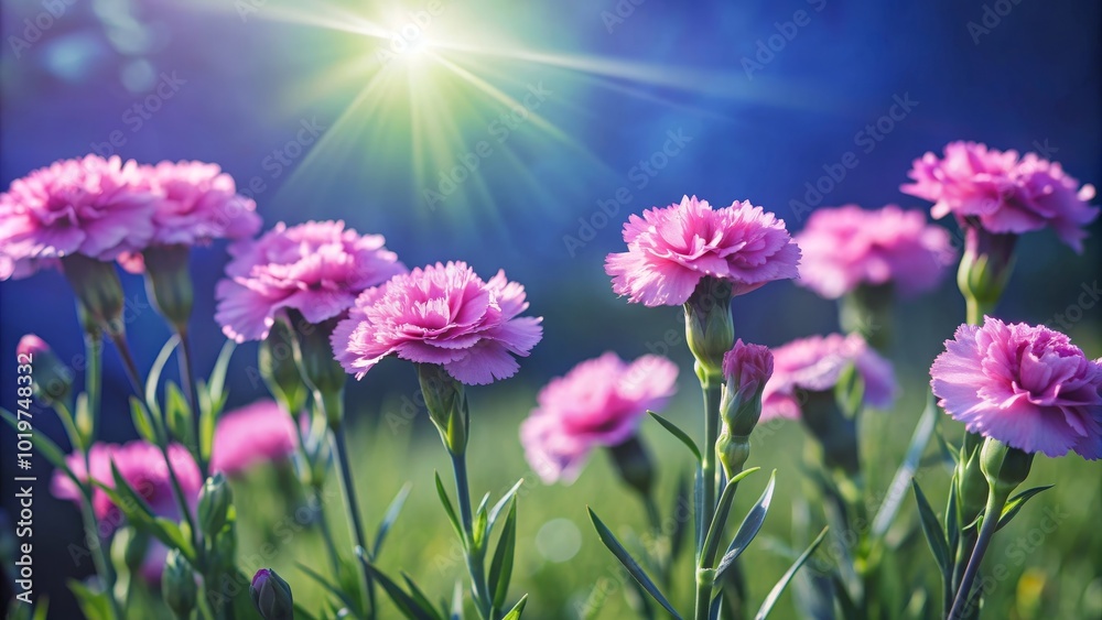 Field of pink carnations glowing in sunlight, flowers, pink, carnations, field, sunlight, vibrant, colorful, nature, garden Field of pink carnations glowing in sunlight, flowers, pink, carnations, field, sunlight, vibrant, colorful, nature, garden