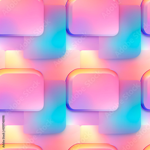 Colorful abstract seamless background with soft gradient shades of pink, blue and yellow