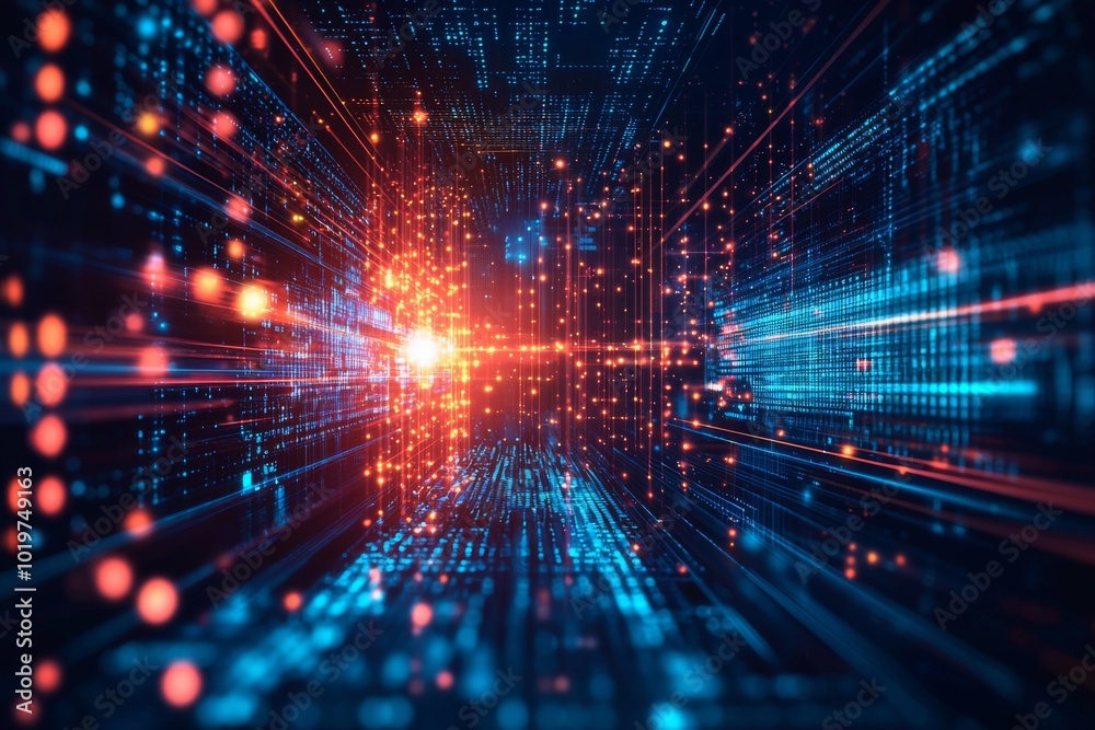 Digital Technology background of data and network Digital Technology background of data and network