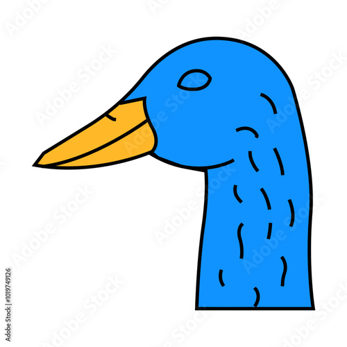 goose animal line icon vector. goose animal sign. isolated symbol illustration